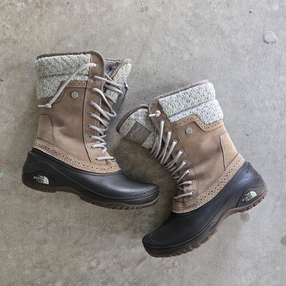 The North Face Shellista II Winter Snow Waterproof Faux Fur sz 7.5 - Picture 3 of 10